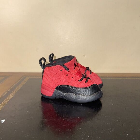 Nike Air Jordan 12 Retro Reverse Flu Game Red Black 850000-602 Toddler Size 4C - Picture 1 of 5